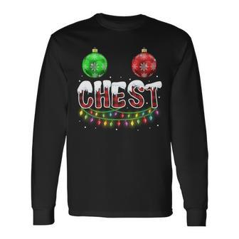 Chest Nuts Christmas Matching Couple Chestnuts Long Sleeve T-Shirt - Monsterry CA