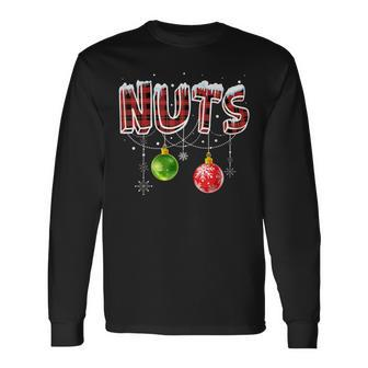 Chest Nuts Christmas Matching Couples Outfit Chestnuts Long Sleeve T-Shirt | Mazezy