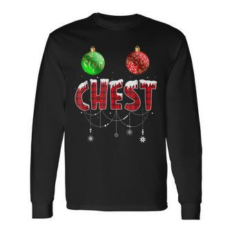 Chest Nuts Christmas T Matching Couple Chestnuts Long Sleeve T-Shirt | Mazezy