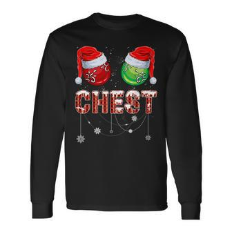 Chestnuts Matching Family Chest Nuts Christmas Couples Long Sleeve T-Shirt | Mazezy