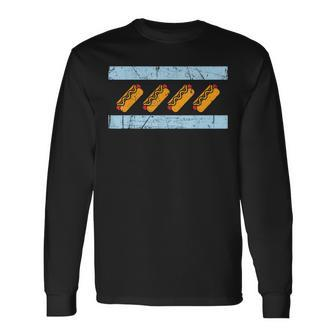 Chicago Flag Hotdog Chicago Style Hot Dog Long Sleeve T-Shirt | Mazezy