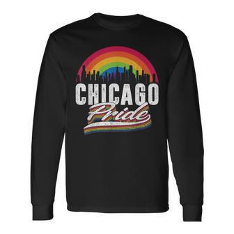 Chicago Illinois Lgbt Lesbian Gay Bisexual Lgbtq Pride Long Sleeve T-Shirt T-Shirt | Mazezy