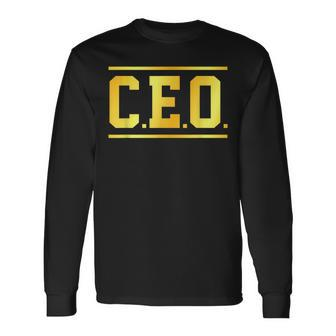 Chief Executive Officer Entrepreneur Ceo Long Sleeve T-Shirt | Mazezy