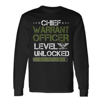 Chief Warrant Officer Leverl Unlocked Us Army Cwo Long Sleeve T-Shirt | Mazezy DE