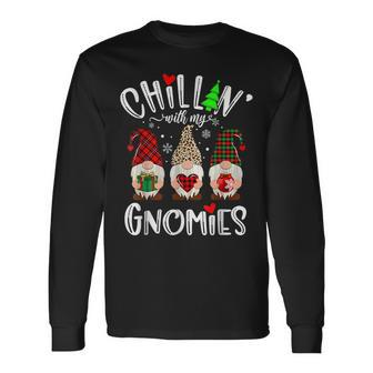 Chillin With My Gnomies Christmas Gnome Family Matching Xmas Long Sleeve T-Shirt - Monsterry DE