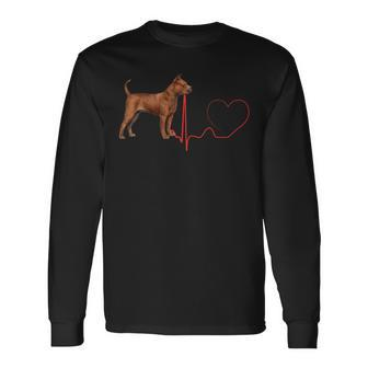 Chinese Chongqing Dog Heartbeat Ekg My Dogs Are My Cardio Long Sleeve T-Shirt | Mazezy