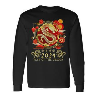 Chinese New Year 2024 Year Of The Dragon Happy New Year 2024 Long Sleeve T-Shirt - Seseable