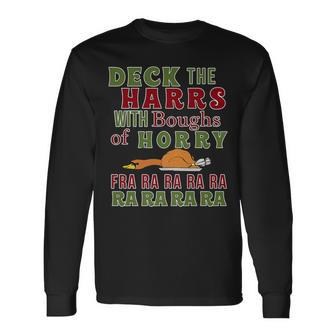 Christmas Deck The Harrs Fra Ra Ra Long Sleeve T-Shirt - Thegiftio UK
