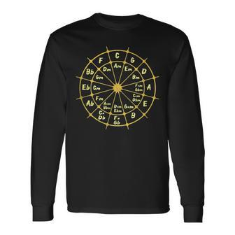 Circle Of Fifths Music Theory Chord Chart Long Sleeve T-Shirt | Mazezy