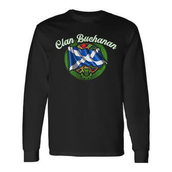 Clan Buchanan Tartan Scottish Last Name Scotland Flag Last Name Long Sleeve T-Shirt T-Shirt | Mazezy