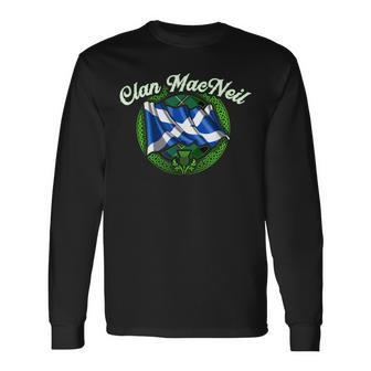 Clan Macneil Tartan Scottish Last Name Scotland Flag Last Name Long Sleeve T-Shirt T-Shirt | Mazezy