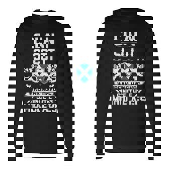 Clan Scott Scottish Clan Scotland Wreaking Havoc T18 Scott Long Sleeve T-Shirt T-Shirt | Mazezy