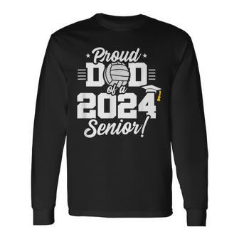 Class Of 2024 Senior Year Volleyball Dad Senior 2024 Long Sleeve - Monsterry