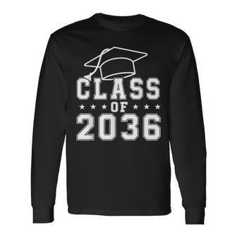 Class Of 2036 Grow With Me First Day Kindergarten Graduation Long Sleeve - Seseable