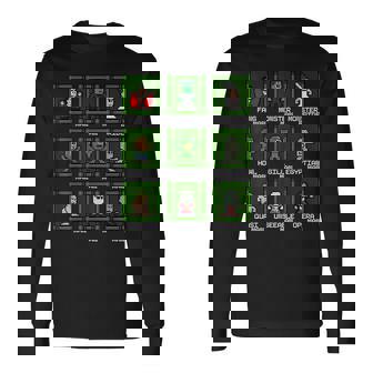 Classic Monsters 8Bit Retro Horror Game Retro Long Sleeve T-Shirt | Mazezy
