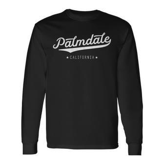Classic Retro Vintage Palmdale California Usa Long Sleeve T-Shirt | Mazezy