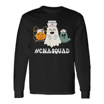 Cna Halloween Scrubs Costume As Cna Squad Matching Long Sleeve T-Shirt - Seseable
