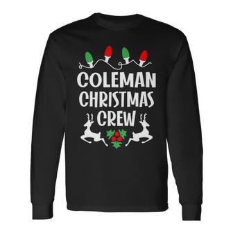 Coleman Name Christmas Crew Coleman Long Sleeve T-Shirt - Seseable