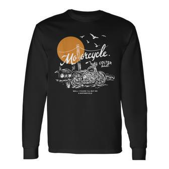 Graphic Colters Arts Wall Motorcycle Quote Music Singer Long Sleeve T-Shirt - Monsterry