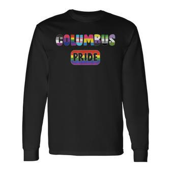 Columbus Gay Pride Lgbt Asexual Bi Lesbian Pan Genderqueer Long Sleeve T-Shirt T-Shirt | Mazezy