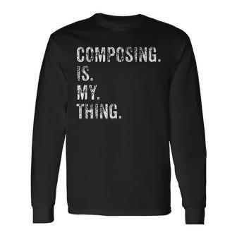 Composer Music Composer Long Sleeve T-Shirt | Mazezy