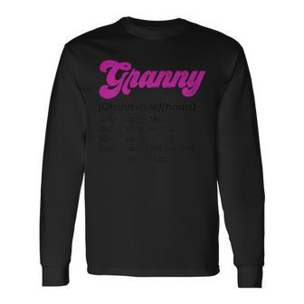 Cool Granny Meaning Matching Birthday Present Long Sleeve T-Shirt | Mazezy