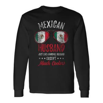Cool Mexican Husband Sunglasses Mexican Vintage Long Sleeve T-Shirt T-Shirt | Mazezy CA