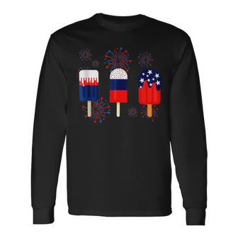 Coolest Pop Ever Popsicle Retro Bomb 4Th Of July Long Sleeve T-Shirt - Monsterry UK