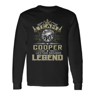 Cooper Name Team Cooper Lifetime Member Legend V2 Long Sleeve T-Shirt - Seseable