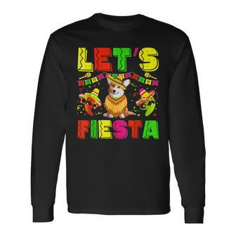 Corgi Dog Cinco De Mayo Costume Lets Fiesta Squad Long Sleeve T-Shirt T-Shirt | Mazezy