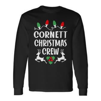 Cornett Name Christmas Crew Cornett Long Sleeve T-Shirt - Seseable