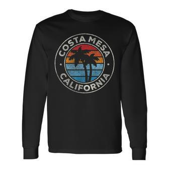 Costa Mesa California Ca Vintage Graphic Retro 70S Long Sleeve T-Shirt | Mazezy