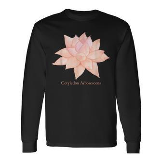 Cotyledon Arborescens Succulents Long Sleeve T-Shirt | Mazezy