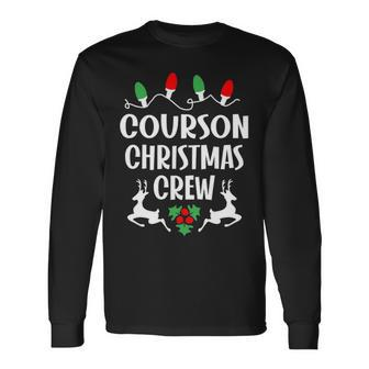 Courson Name Christmas Crew Courson Long Sleeve T-Shirt - Seseable
