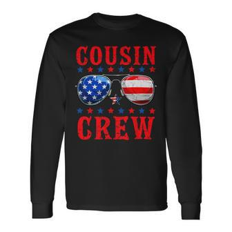 Cousin Crew Sunglasses Usa American Flag 4Th Of July Long Sleeve T-Shirt - Monsterry DE