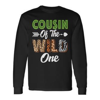 Cousin Of The Wild One Zoo Animal Birthday Safari Jungle Long Sleeve T-Shirt - Seseable