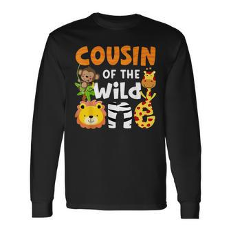 Cousin The Wild One Zoo Birthday Safari Jungle Animals Party Long Sleeve - Seseable