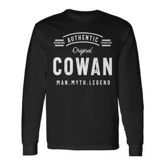 Cowan Name Authentic Cowan Long Sleeve T-Shirt - Seseable
