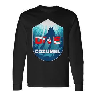 Cozumel Scuba Free Diving Snorkeling Mexican Vacation Long Sleeve T-Shirt - Thegiftio UK