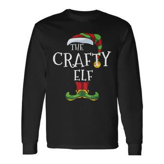The Crafty Elf Family Matching Christmas Group Holiday Long Sleeve T-Shirt | Mazezy