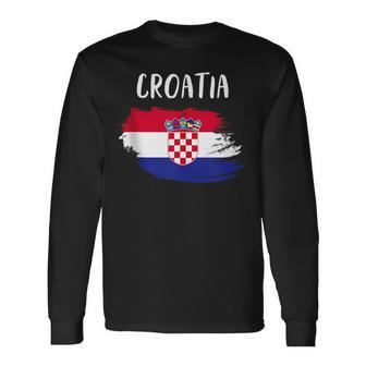 Croatia Indepedence Day Croatia Flag Croatia Long Sleeve T-Shirt T-Shirt | Mazezy