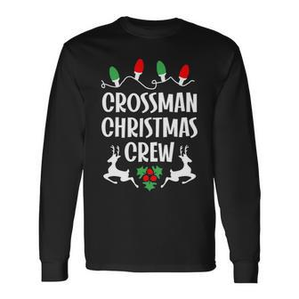 Crossman Name Christmas Crew Crossman Long Sleeve T-Shirt - Seseable