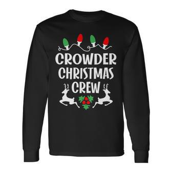 Crowder Name Christmas Crew Crowder Long Sleeve T-Shirt - Seseable