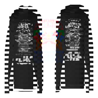 Cuba Usa Spaniard Usa Lover Classic Car Roots Cuba Long Sleeve T-Shirt T-Shirt | Mazezy