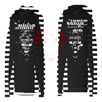 Cunningham Clan Scottish Name Coat Of Arms Tartan Long Sleeve T-Shirt | Mazezy