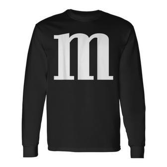 Cute Alphabet M Letter M Groups Halloween Long Sleeve T-Shirt - Monsterry CA