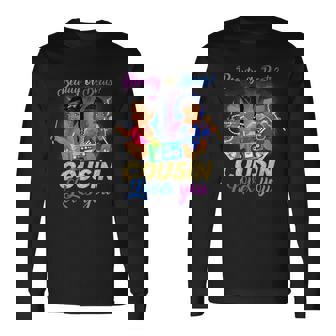 Cute Beauty Or Beat Cousin Loves You -Gender Reveal Party Long Sleeve T-Shirt | Mazezy