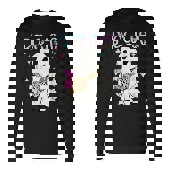Cute Boo Ghost Spooky Halloween Costume Boujee Boo Jee Long Sleeve T-Shirt | Mazezy