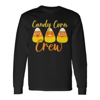 Cute Candy Corn Crew Halloween Trick Or Treat Costume Long Sleeve T-Shirt | Mazezy