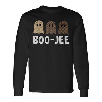 Cute Ghost Halloween Costume Boujee Boo-Jee Spooky Season Long Sleeve T-Shirt | Mazezy